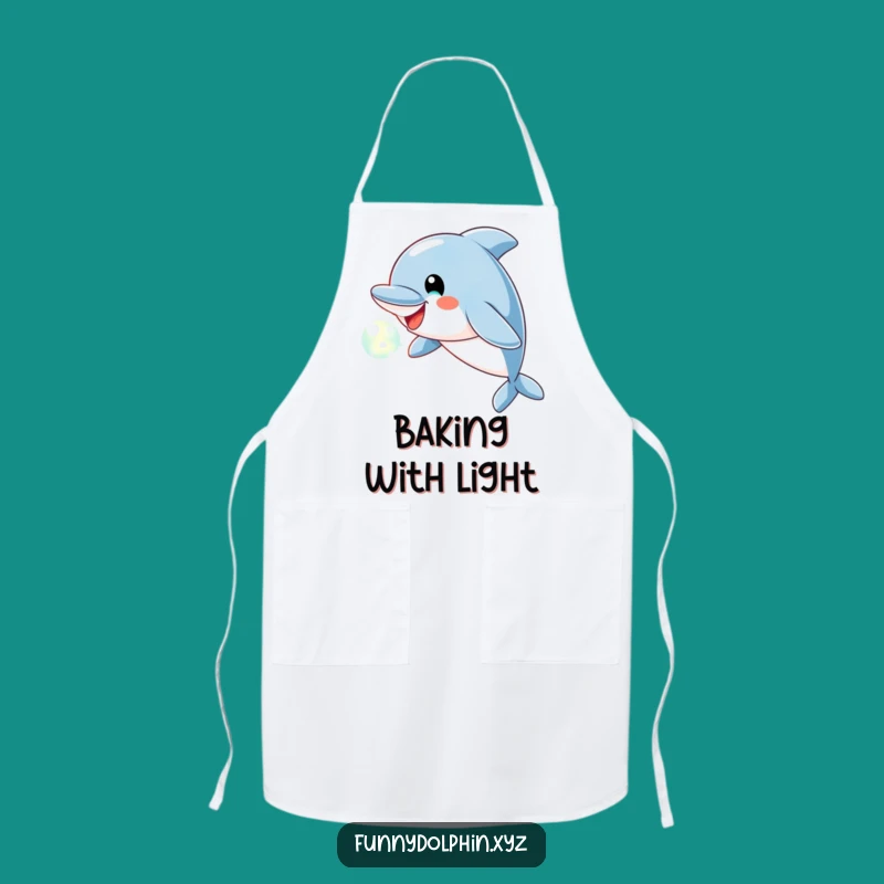 Funny Dolphin Apron: Light Bubble Design, Cheerful & Hilarious Kitchen Fun