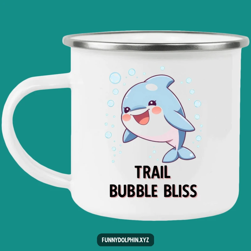 Funny Dolphin Campfire Mug: Durable Round Dolphin, Perfect Humorous Outdoor Gift