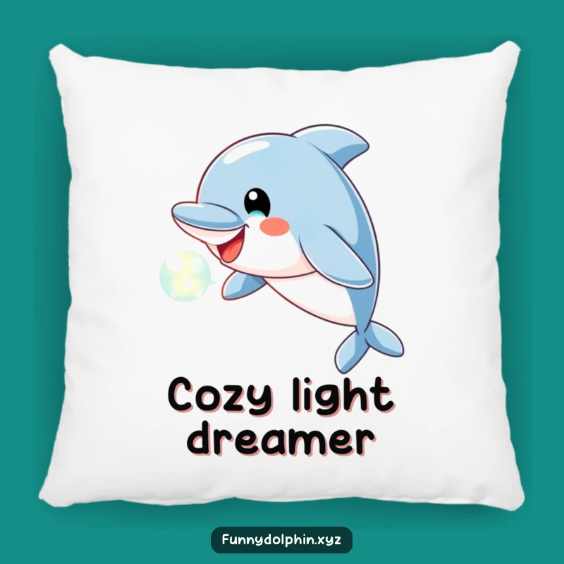 Funny Dolphin Pillow: Cozy Light Bubble Accent, Cheerful & Hilarious Comfort
