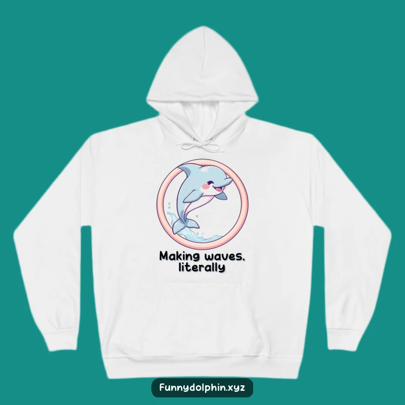 Funny Dolphin Hoodie: Cozy Leap Design, Whimsical & Hilarious Comfort Gift