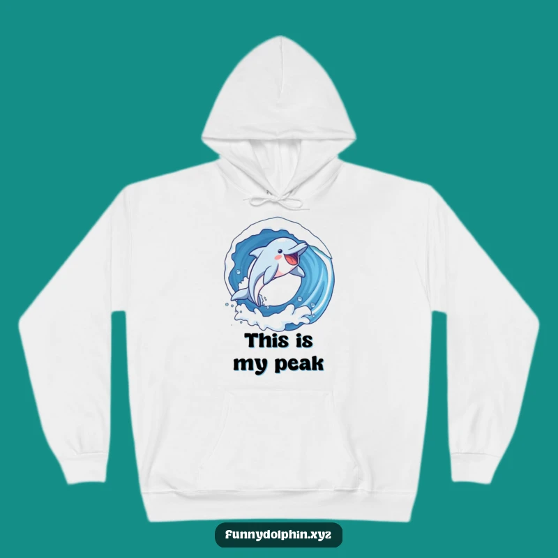 Funny Dolphin Wave Hoodie: Joyful Dolphin Looping, Cozy Humorous Gift