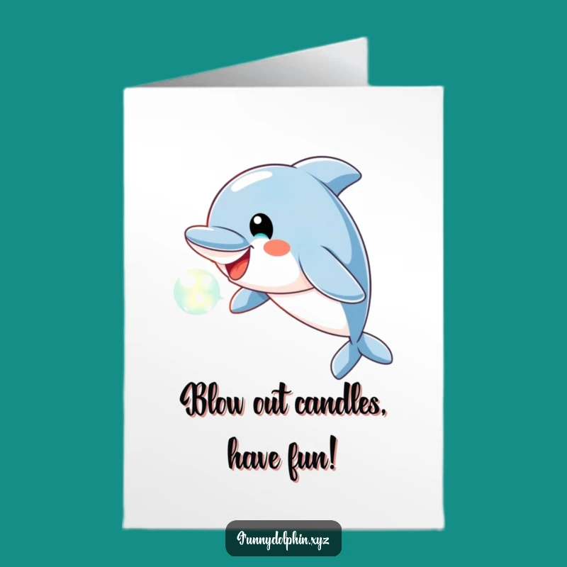 Free Printable Dolphin Birthday Card - Light Bubble Downloadable Gift