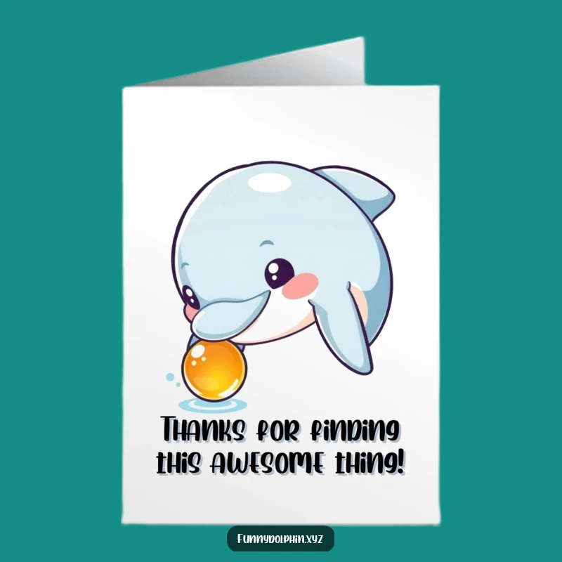 Free Printable Thank You Card: Wondering Dolphin Thanks, Downloadable for Your Gratitude!