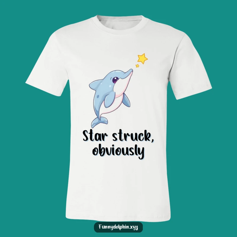 Funny Dolphin Star Gazer T-Shirt: Quirky Cosmic Wonder Tee, A Hilarious Gift